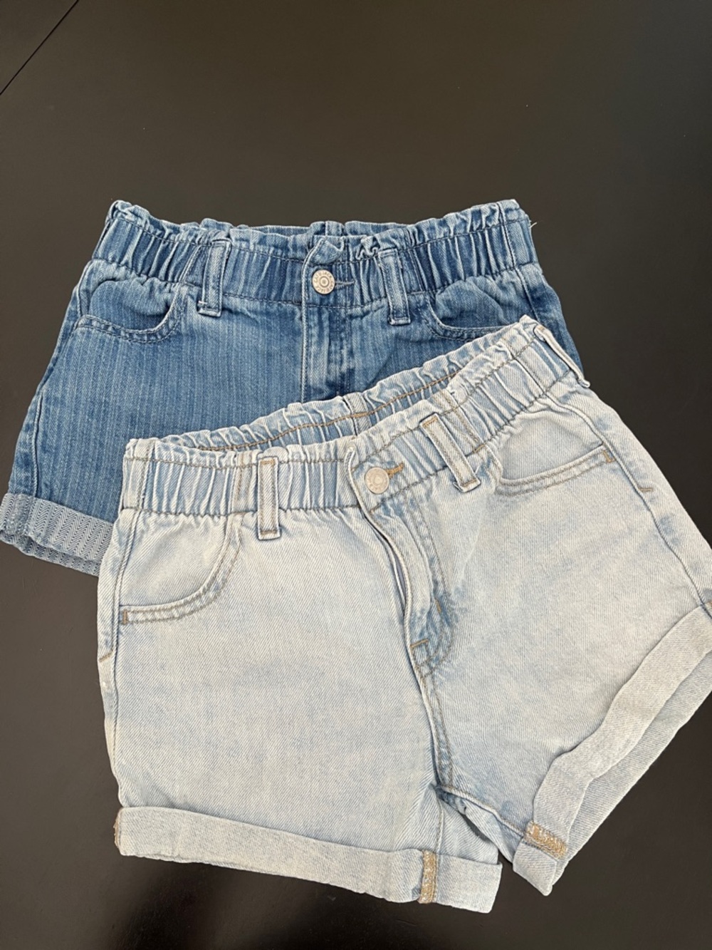 Cat & Jack Denim Short Set — Light Blue & Medium Blue